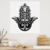 Decoratief Hamsa Design 2 Poster (Keuken)