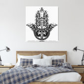 Decoratief Hamsa Design 6 Canvas Afdruk (Insitu (Slaapkamer))