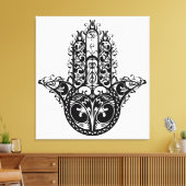 Decoratief Hamsa Design 6 Canvas Afdruk (Insitu (Woonkamer))