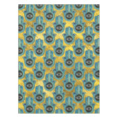Decoratief Hamsa Handpatroon op goud Tafelkleed (Voorkant)