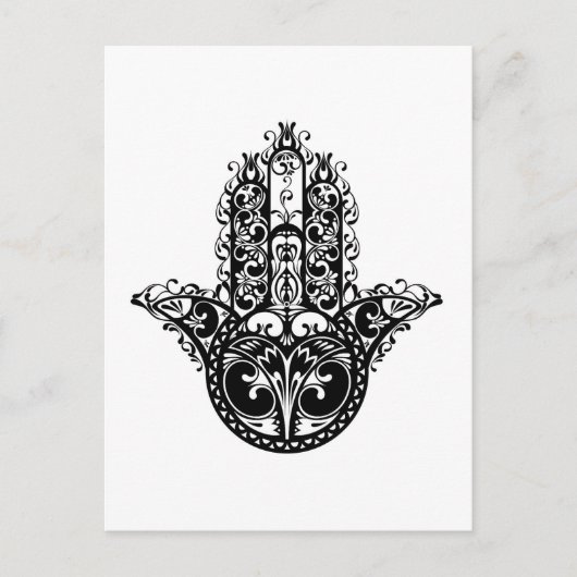 Decoratief Hamsa-ontwerp Briefkaart (Voorkant)