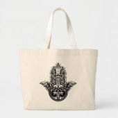 Decoratief Hamsa-ontwerp Grote Tote Bag (Voorkant)
