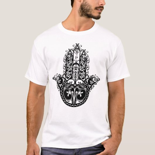 Decoratief Hamsa-ontwerp T-shirt (Voorkant)