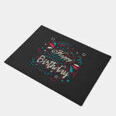 decoratief happy birthday deurmat (Schuin)