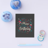 decoratief happy birthday flyer (Enkel)