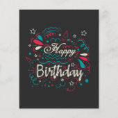 decoratief happy birthday flyer (Voorkant)
