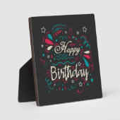decoratief happy birthday fotoplaat (Voorkant)