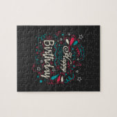 decoratief happy birthday legpuzzel (Horizontaal)