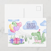 Decoratief Happy Birthday Thema Briefkaart (Voorkant / Achterkant)
