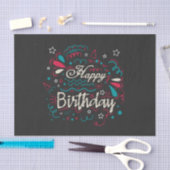 decoratief happy birthday tissuepapier (Craft)