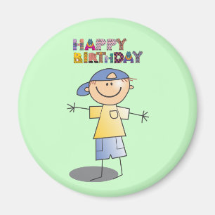 Decoratief Happy Birthday voor Little Boy Magneet