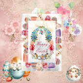 Decoratief Happy Paaster Bunny Bird Kaart