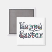 Decoratief Happy Pasen | Magneet (Voorkant / Achterkant)