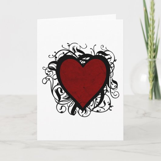Decoratief hart feestdagen kaart (Voorkant)