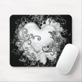 Decoratief hart muismat (Met muis)
