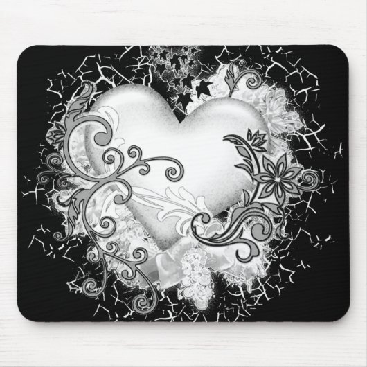 Decoratief hart muismat (Voorkant)