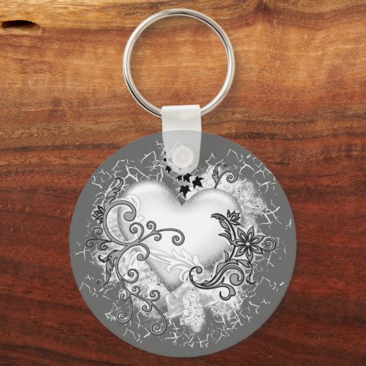 Decoratief hart sleutelhanger (Achterkant)