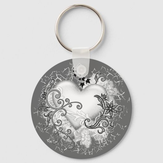 Decoratief hart sleutelhanger (Achterkant)