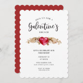 Decoratief hart | Uitnodiging voor een brunch van (Voorkant / Achterkant)