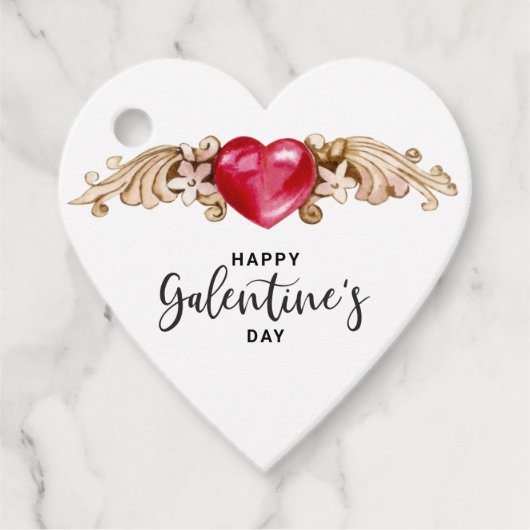 Decoratief Hart | Valentijnsdag Bedankjes Labels (Voorkant)