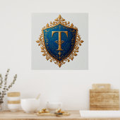decoratief heraldisch schild poster (Keuken)