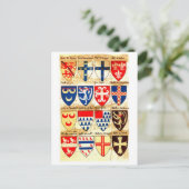 Decoratief heraldry patroon briefkaart (Staand voorkant)