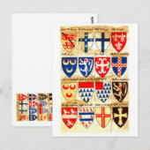 Decoratief heraldry patroon briefkaart (Voorkant / Achterkant)