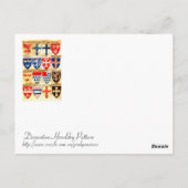 Decoratief heraldry patroon briefkaart (Achterkant)