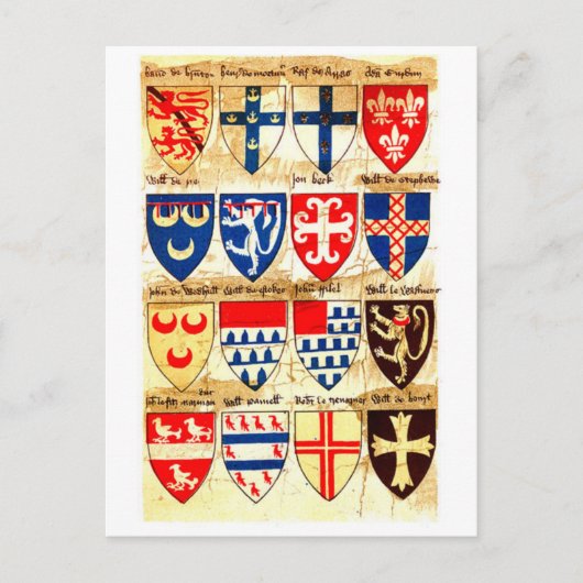 Decoratief heraldry patroon briefkaart (Voorkant)