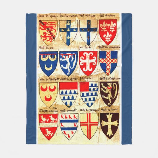 Decoratief heraldry patroon fleece deken (Voorkant)