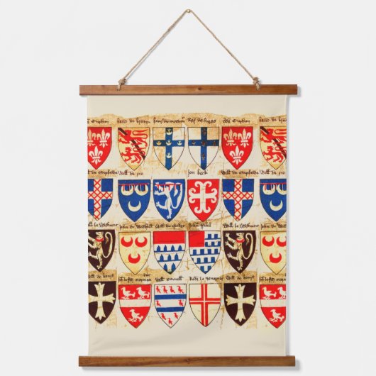 Decoratief heraldry patroon hangend wandkleed (Voorkant)