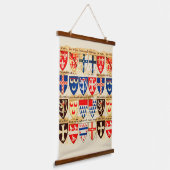 Decoratief heraldry patroon hangend wandkleed (Gebogen)