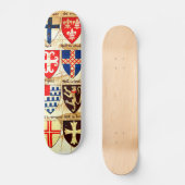 Decoratief heraldry patroon persoonlijk skateboard (Voorkant)