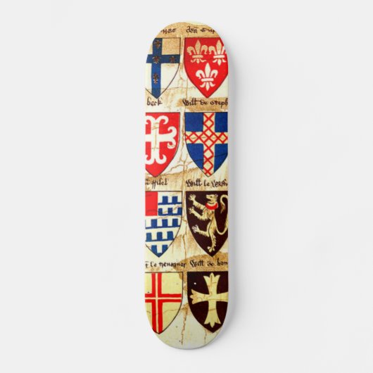 Decoratief heraldry patroon persoonlijk skateboard (Voorkant)