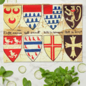 Decoratief heraldry patroon theedoek (Gevouwen)