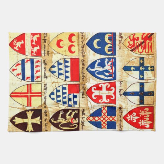 Decoratief heraldry patroon theedoek (Horizontaal)