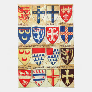 Decoratief heraldry patroon theedoek