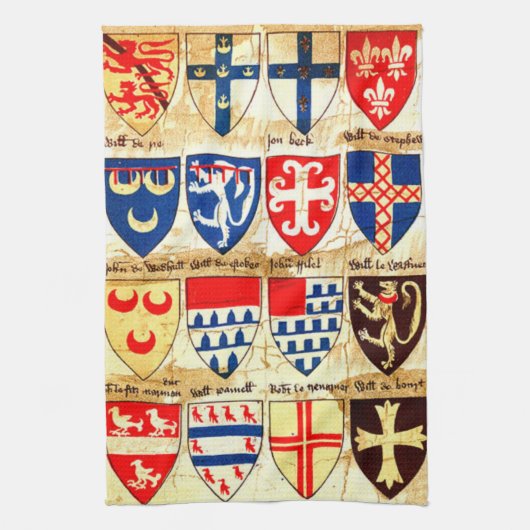 Decoratief heraldry patroon theedoek (Verticaal)