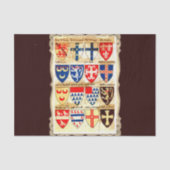 Decoratief heraldry patroon tissuepapier (Voorkant)