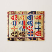 Decoratief Heraldry Pattern Jigzaag Puzzle Legpuzzel (Horizontaal)