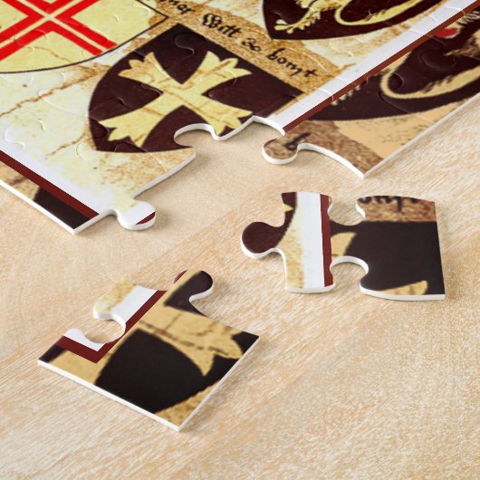 Decoratief Heraldry Pattern Jigzaag Puzzle Legpuzzel (Zijkant)