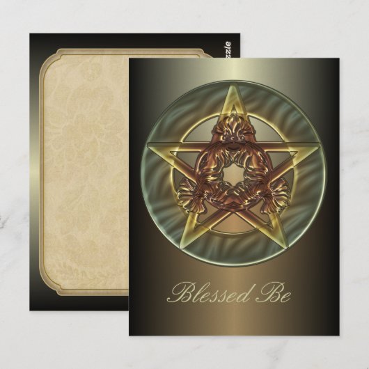 Decoratief herfst Briefkaart Pentacle Shades (Voorkant / Achterkant)