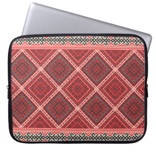Decoratief herhalingspatroon geïnspireerd door tra laptop sleeve