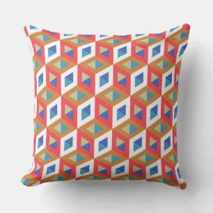 Decoratief hexagon-mozaïekpatroon #3 kussen