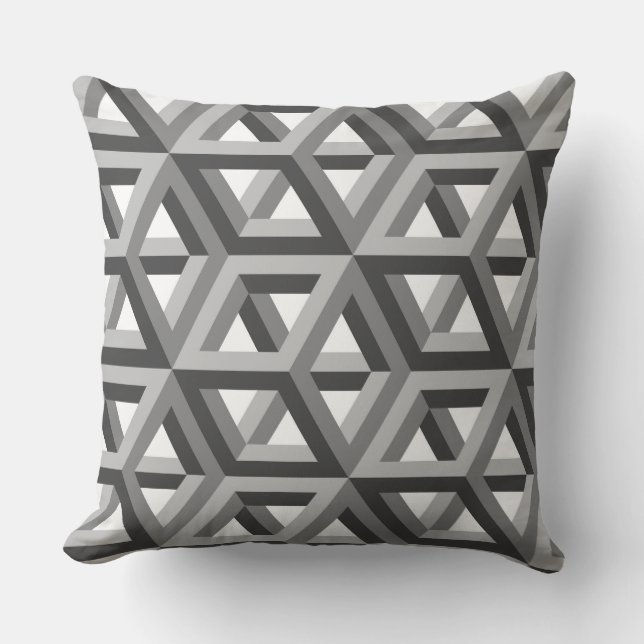 Decoratief hexagon-mozaïekpatroon #8 kussen (Voorkant)