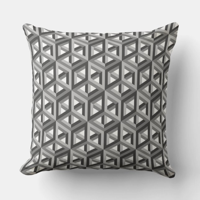 Decoratief hexagon-mozaïekpatroon #9 kussen (Voorkant)