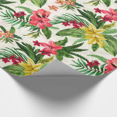 Decoratief Hibiscus bloemmotief Cadeaupapier (Hoek)