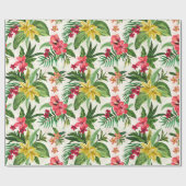 Decoratief Hibiscus bloemmotief Cadeaupapier (Vlak)