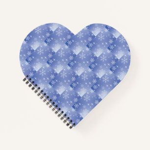Decoratief holiday Snowflake Heart Shape Notitiebo Notitieboek