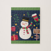 Decoratief Holiday Snowman Legpuzzel (Verticaal)